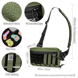 TACTICAL_GEEK Cache L3 EDC Sling Bag Chest, Lightweight Shoulder Daypack, 500D Nylon, Travel Hiking Concealed Carry,Crossbody Bag, Tactical Backpack, Hiking Ambidextrous Strap Green