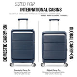 Samsonite Paralux Global Carry-On Luggage - Innovative Design - Quick Access Front Pocket - Dual Suspension Wheel Technology - TSA Lock - Expandable - Includes Removable Packing Cubes - Stone Grey