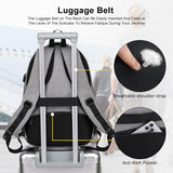 Asenlin Travel Laptop Backpack for Women & Men,Water Resistant Business Slim Sturdy Laptops Backpack with USB Charging Port,Fits 17.3 Inch Notebook College School Computer Bag-Grey