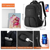 YAMTION Gym Backpack for Men Women with Shoe Compartment,17,3 Inch Bookbag for Boys with USB Port for Workout College Sport