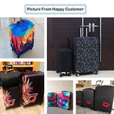 Explore Land Travel Luggage Cover Suitcase Protector Fits 31-32 Inch Case (Black, XL)