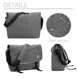 OIWAS 15.6" Messenger Bag for Men, Laptop Shoulder Bag for College, Grey