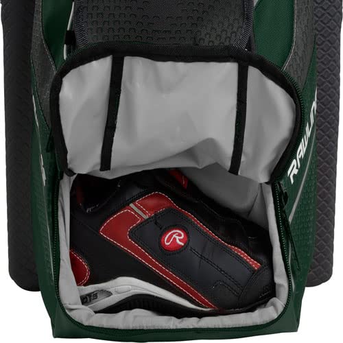 Rawlings | IMPULSE Backpack Equipment Bag | Baseball/Softball | Dark Green
