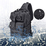 HAOMUK Tactical Sling Bag Pack Military Rover Shoulder Sling Backpack EDC Molle Assault Range Bag