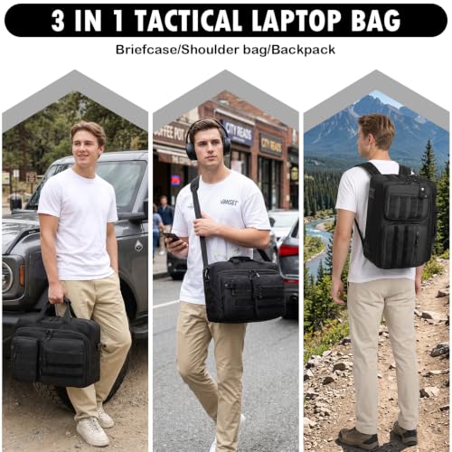 Tactical Laptop Bag for Men,17 In Military Messenger Bag Briefcase Bac –