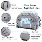 Tilami Rolling Backpack 19 inch with Lunchbox Wheeled Laptop Backpack, Turtle Blue