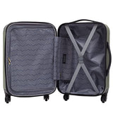 Travelers Club Chicago Hardside Expandable Spinner Luggage, Thyme Green, 22" Carry-On
