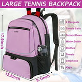 Ytonet Tennis Bag Tennis Backpack for Women Men 2 Rackets with Insulated Pocket Ventilated Shoe Compartment