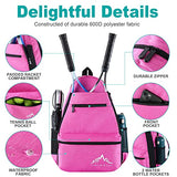 Tennis Backpack - Tennis Bag Holds 2 Rackets for Women and Teenagers (Red)