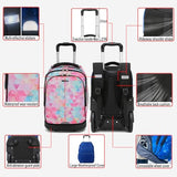 WMKJDS Rolling Backpack, 55L (14.5gal) Backpack with Wheels for Business, Waterproof Backpack with Dual Handles and Silent Large Wheels, Carry on Backpack with Laptop Compartment (Red,22 inch)
