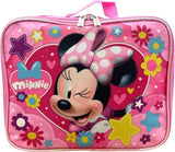 Disney Minnie Mouse 16 Inch Girl's Backpack With Removable Lunch Box Set (Minnie Always Active)