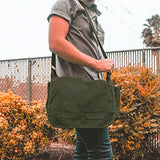 Sweetbriar Classic Vintage Messenger Bag, Forest Green