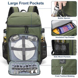 YOUNGOA Cooler Backpack Insulated Waterproof for Men and Women, 2 Insulated Compartments Backpack Cooler for Beach Travel Camping, Portable Lightweight (Green, Large)