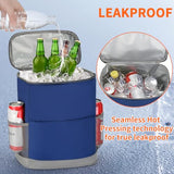 Insulated Cooler Backpack 30 Cans - Leak Proof Beer Backpack Lightweight Cooler Bag for Travel, Camping, Beach, Lunch (Blue)