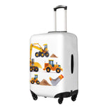 YouQu Luggage Suitcase COVER Machinery Excavator Truck and Loader, Cartoon Toy Suitcase COVERS Elastic, M - Fits 22-24 inch luggage (No Suitcase)