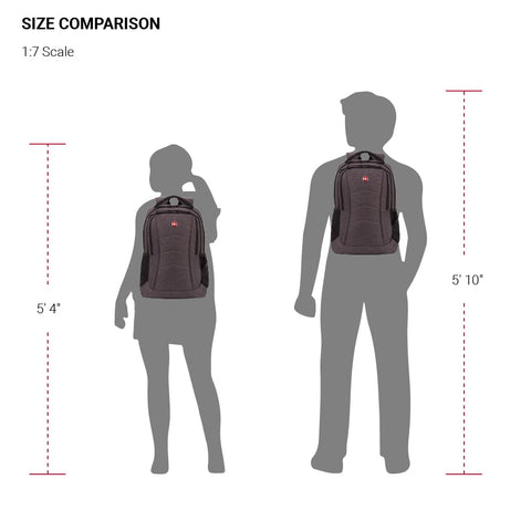 SwissGear 5668 Laptop Backpack, Dark Gray Heather, 18.25 In