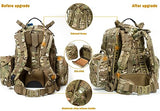 MT Military MOLLE 2 Medium Rucksack with External Frame 2.0 3Day Army Medium Ruck, Assault Backpack with medical pack for Camping, Hiking, Bug Out