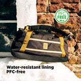 Topo Designs Mountain Duffel 40L, Recycled Nylon Ripstop Travel Bag, Removable Backpack Straps, Interior Mesh Pockets (Midnight/Caribbean)
