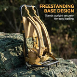 EAGWON Foldable Aluminum Hunting Pack Frame, Lightweight External Frame Hiking Backpacks, Alice Pack, Hunting Backpack Frame for Travel, Outdoor, Khaki