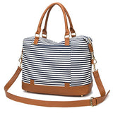 Bluboon Travel Tote Bags with Zipper Ladies Canvas Bag Weekender Overnight Bag for Women Carry on Duffel Bag Trolley Sleeve