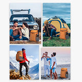 Maelstrom 35 Can Backpack Cooler Leakproof,Insulated Soft Cooler Bag,Beach / Camping Cooler,Ice Chest Backpack for Travel, Grocery Shopping,Kayaking,Fishing,Hiking,Orange
