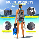 HOHOM Mesh Swim Bag Beach Drawstring Backpack, Waterproof Gym Bags for Women and Men, Large Pool Bag Swimming Gear for Swimmers