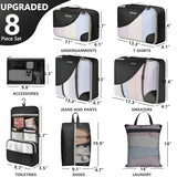 8 Set Packing Cubes for Travel, Gifts for Women Mom,Anti-Tearing Suitcase Organizer,OlarHike Vacation Essentials & Accessories for Cruise Ship