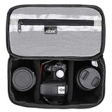 S-ZONE Padded Foldable Bag for DSLR SLR Camera TLR Sony Canon Nikon or Flash, grey, M, Foldable, padded, lightweight