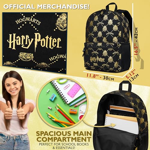 Harry Potter Backpack for Girls Teens with Adjustable Straps Boys Daypack Backpacks School Bag for Sports Travel School Supplies Gifts for Kids