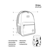HOOEY Recess 25L Backpack - Durable Lightweight Daypack for Travel, Gym, & Outdoor Use - Spacious Main Compartment, Laptop Sleeve, Stylish Unisex Design (Tan)