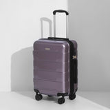 Quatish Carry On Luggage 22x14x9 Airline Approved with Spinner Wheels, 22 inch Expandable Hard Shell Suitcase with TSA Lock, Smooth Rolling Wheel for Lightweight Travel for Men Women, Purple