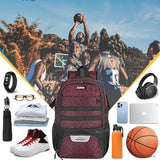 Goloni Basketball Backpack,Large Basketball Bag with Ball Compartment & Shoe Compartment,Sports Bag Fit Volleyball, soccer