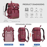 WITZMAN Canvas Travel Backpack for Women Large Laptop Backpack Fits 16 Inch