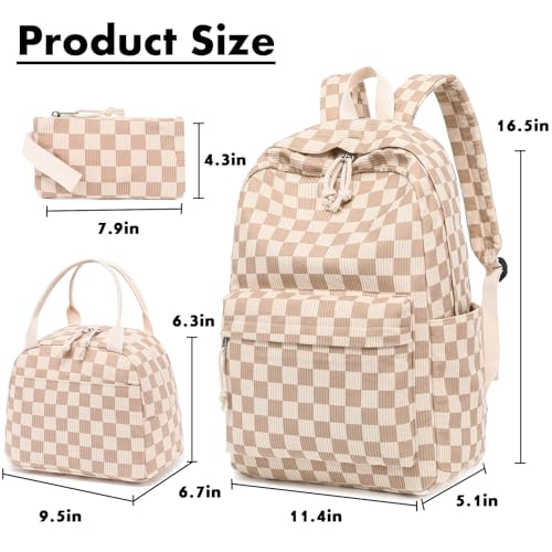 Bluboon School Backpack Teens Girls Boys Kids School Book Bags with Lunch Box Pencil Bag