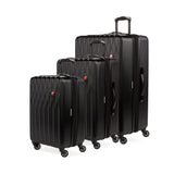 SwissGear 8018 Expandable Luggage Set, 3-Piece Hardside Luggage Set with Spinner Wheels