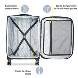 DELSEY PARIS Sky Max 2.0 Softside Expandable Luggage with Spinner Wheels, Blue, 2-Piece Set (21/24)