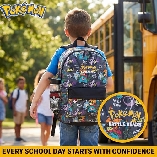 Get Trend Pokemon Boys Backpack and Water Bottle, 2 Piece Set