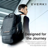 EVERKI ContemPRO 117 42L Laptop Backpack – Business Travel Backpack Carry On Flight Approved for Gaming Laptop & Travel Essentials with Water-Resistant Rain Cover, Fits Laptops up to 18.4" – Black
