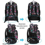 Tilami Rolling Backpack 18 inch Wheeled Backpack School College Student Travel Trip Boys and Girls