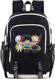 Roffatide Anime Backpack Printed College School Bag Laptop Backpack with USB Charging Port & Headphone Port