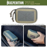 Hook-&-Loop 3" x 5" Zipper Pocket (Khaki-Foliage)