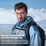 Semsty Ski and Snowboard Hydration Backpack, with 2L Water Reservoir and Insulated Harness, 30L Hydration Pack for Skiing, Hiking