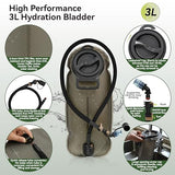 MARCHWAY Tactical Molle Hydration Pack Backpack with 3L TPU Water Bladder, Military Daypack for Cycling, Hiking, Running, Climbing, Hunting, Biking (Black)