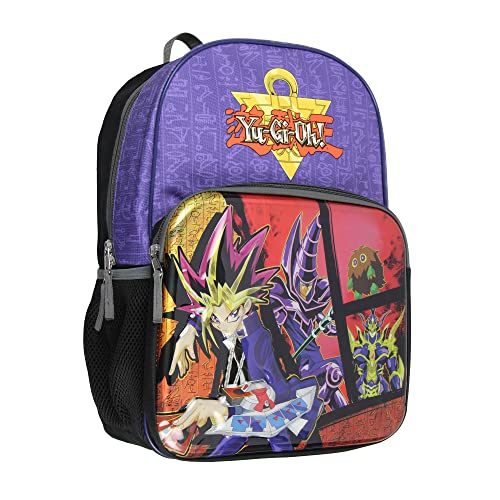 Bioworld Yu-Gi-Oh! 16" Molded Backpack Battle Ready Yugi Dark Magician Black Luster Soldier Character Travel Backpack | Backpacks4Less