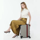 VH&GRED Fashionable & Durable Leather Suitcase - Lightweight Large Travel Luggage for Women with 4 Spinner Wheels, TSA Lock, Water-Resistant Elegant Design