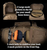 BACKFERRY 75L Tactical Backpack with Internal Frame, MOLLE, and Hydration System