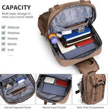 WITZMAN Sling Bag for Men Large Canvas Crossbody Bag with USB Charging Port