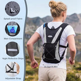 KUYOU Hydration Water Backpack, Insulated Running Vest Hydration Backpack with 2L Water Bladder, Adjustable Chest Straps and Reflective Water Bladder Backpack for Hiking Marathon Race Cycling