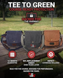 Disc Golf Bag, The ORIGINAL Frisbee Golf Bag, 16oz Waxed Canvas Lightweight Sling, Fits 8-10 Discs, Water Bottle Holder, Belt Loop, Magnetic Double Button Closure (Grey)