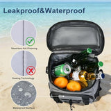 33 Cans Insulated Backpack Cooler - Leakproof Waterproof Lightweight Soft Coolers Bag for Camping Picnic Hiking Beach and Lunchbox Backpacks Bags-Leak Proof Ice Chest Back Pack,Dark Gray